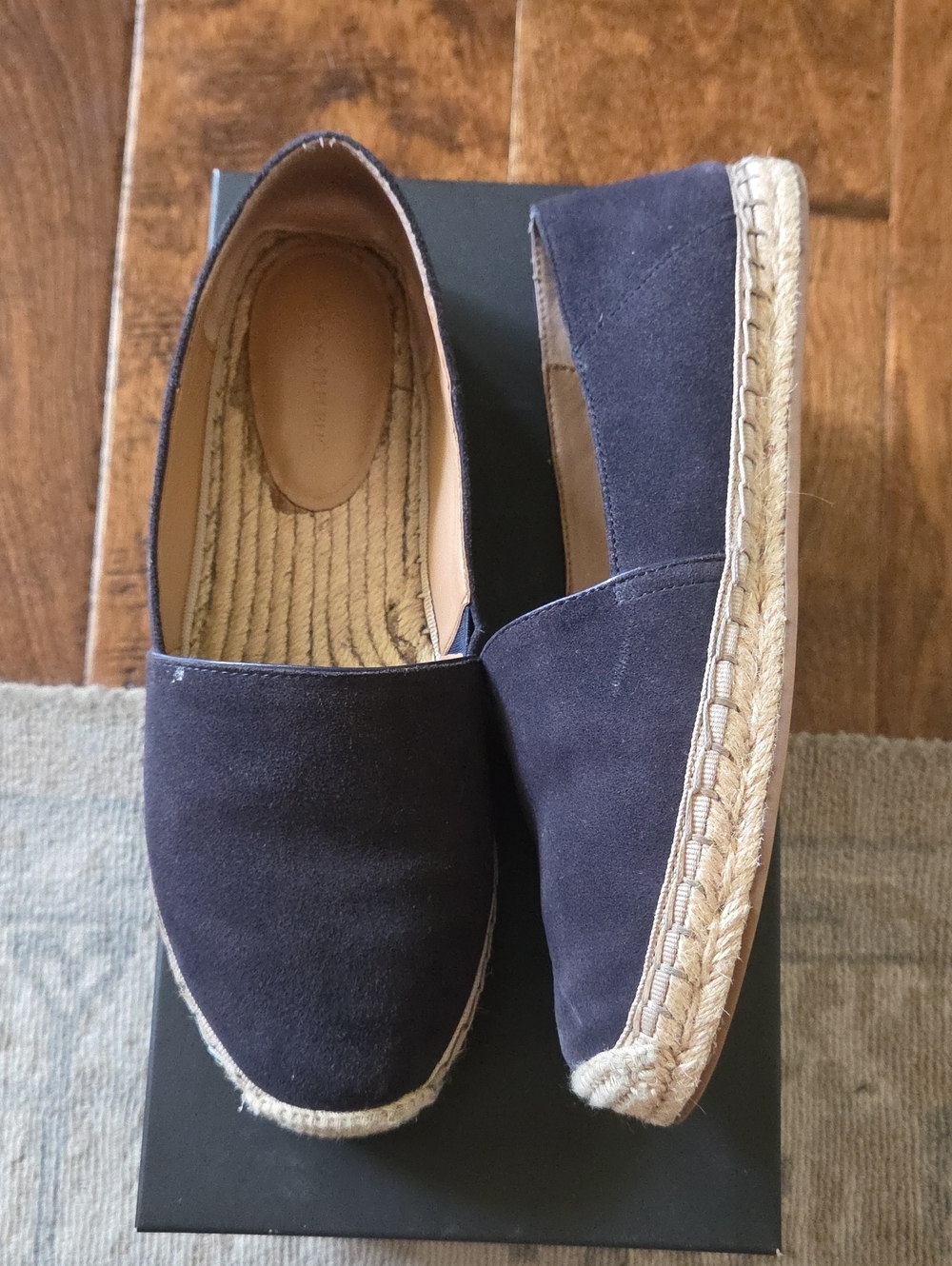 Banana Republic Navy Suede Espadrille Flats